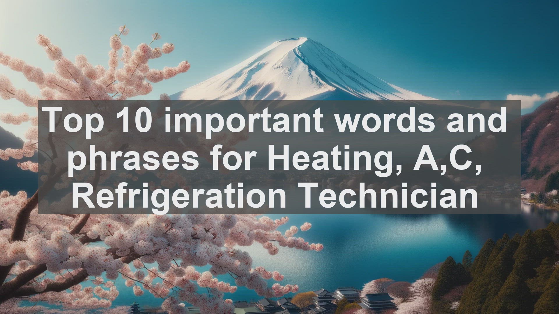 'Video thumbnail for Top 10 important words and phrases for Heating AC Refrigeration Technician'