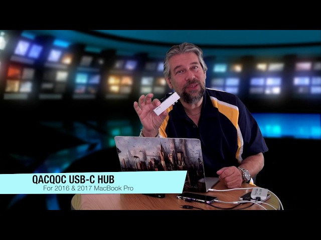 Video thumbnail for The Slick QacQoc USB-C Hub for MacBook Pro -- REVIEWED!