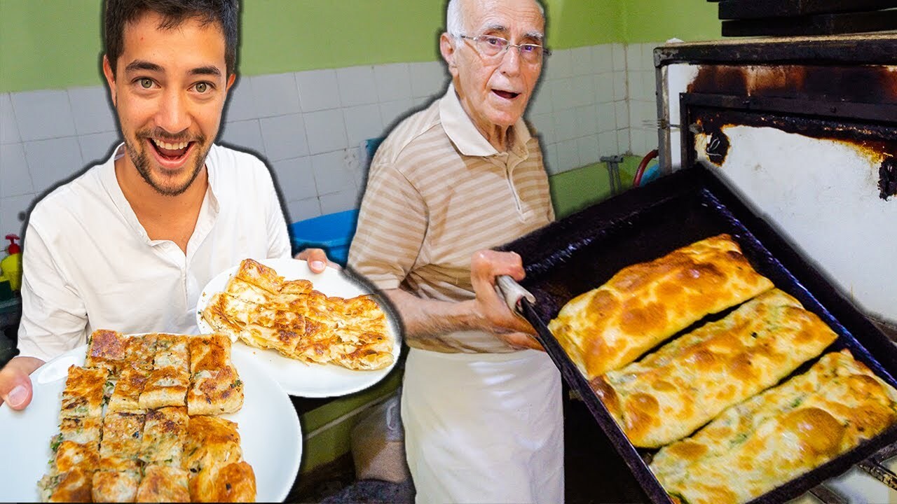 'Video thumbnail for TURKISH STREET FOOD #1 Street Food Guide to Antalya, Türkiye!! LEGENDARY Börek + Piyaz!'