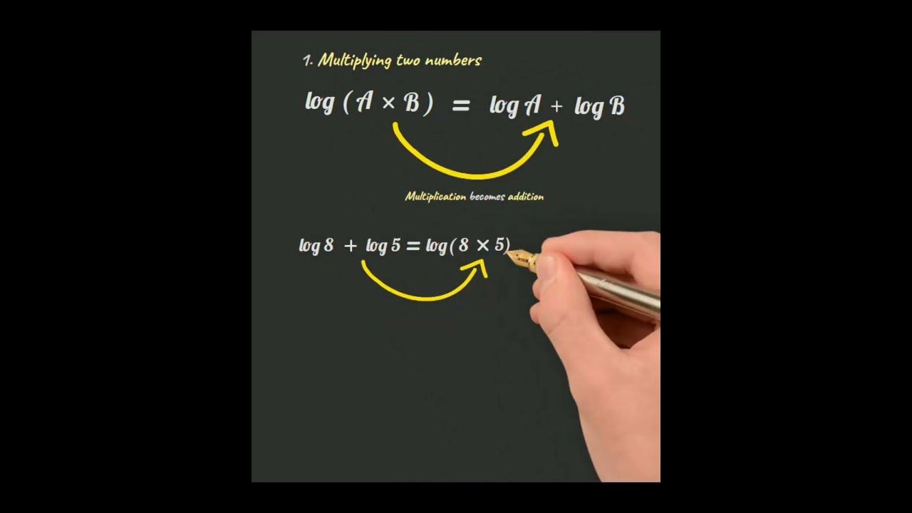 'Video thumbnail for Improve at Laws of Logarithms and Exponents - Log Base | Algebra'
