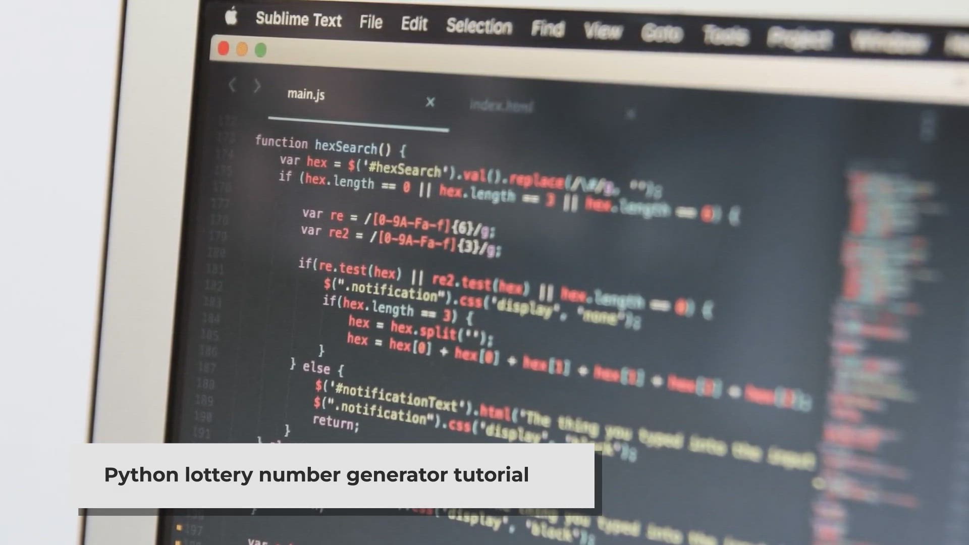 Build Your Own Python Lottery Number Generator | Open Video