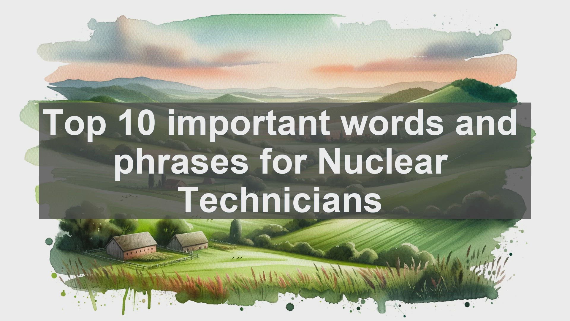 'Video thumbnail for Top 10 important words and phrases for Nuclear Technicians'