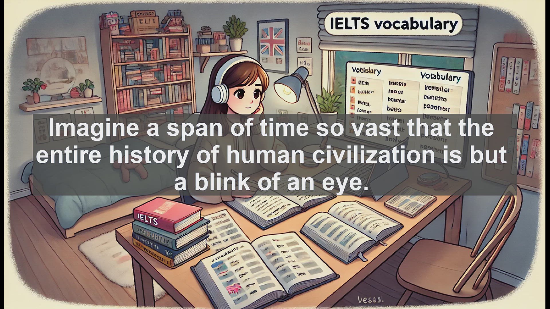 'Video thumbnail for 2000 Must Know IELTS 9.0 Vocabulary - Mastering 'Eon': A Key Word for IELTS Success'