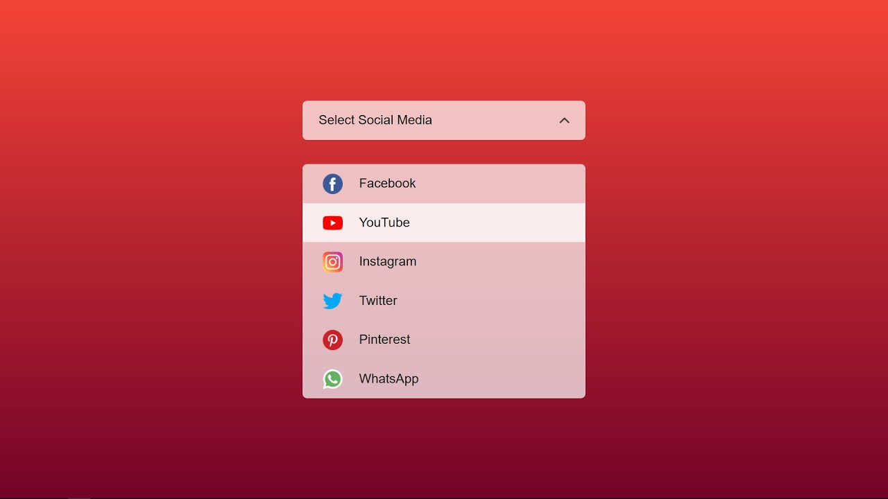 'Video thumbnail for How To Make Select Menu Design Using HTML CSS And JavaScript _ Custom Select Box Design'