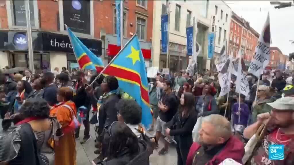 Video thumbnail for Dublin demands justice for Congolese man dead after being restrained by security guards