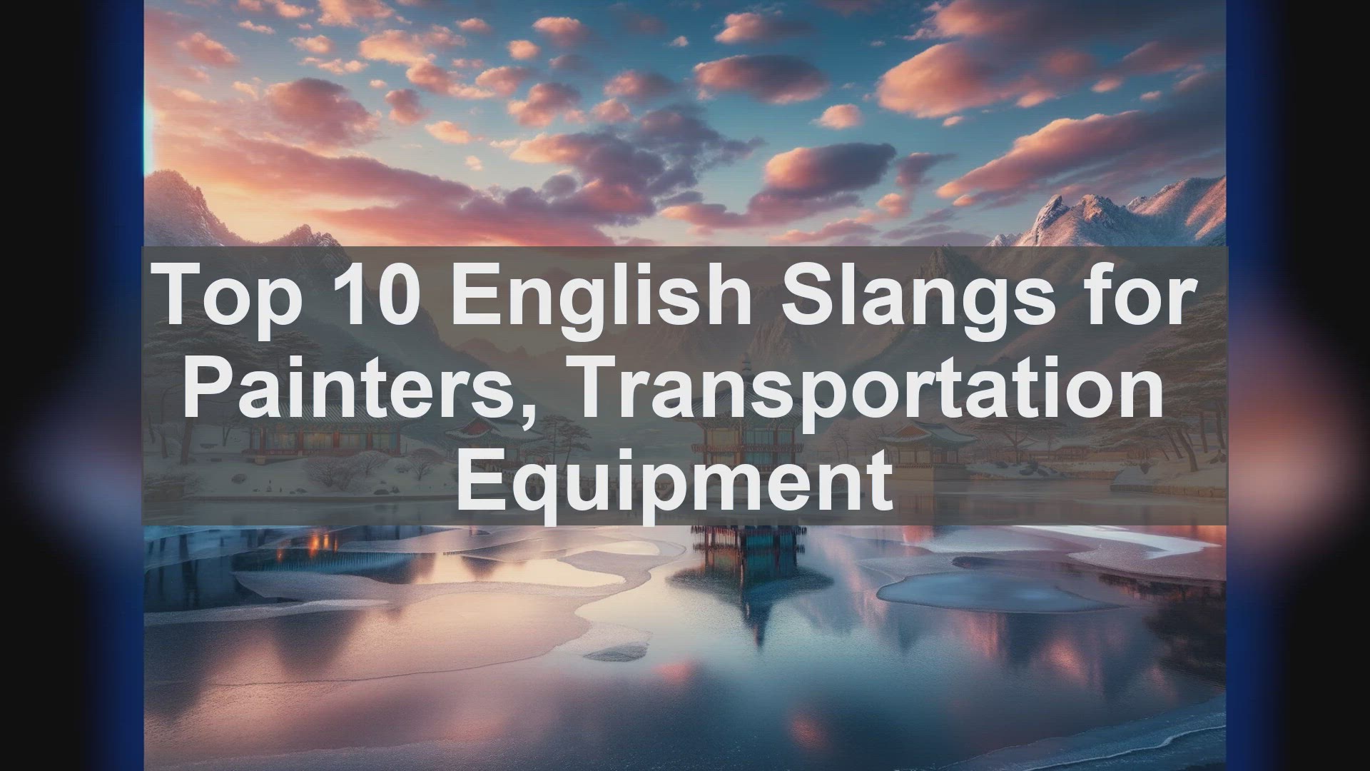'Video thumbnail for Top 10 English Slangs for Painters Transportation Equipment'