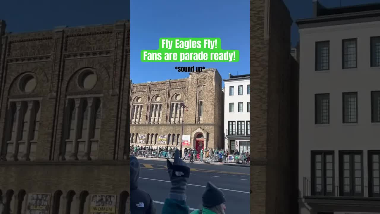 Video thumbnail for (187) philadelphia eagles fans celebrate at parade