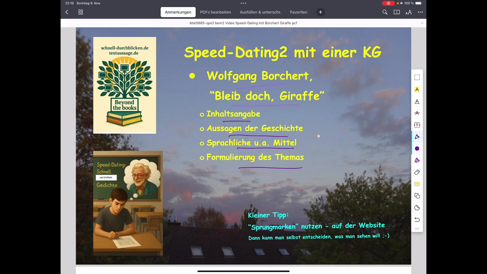 Video thumbnail for Speed2: Borchert, "Giraffe..." - Inhaltsangabe, Aussagen, sprachliche u.a. Mittel und Thema