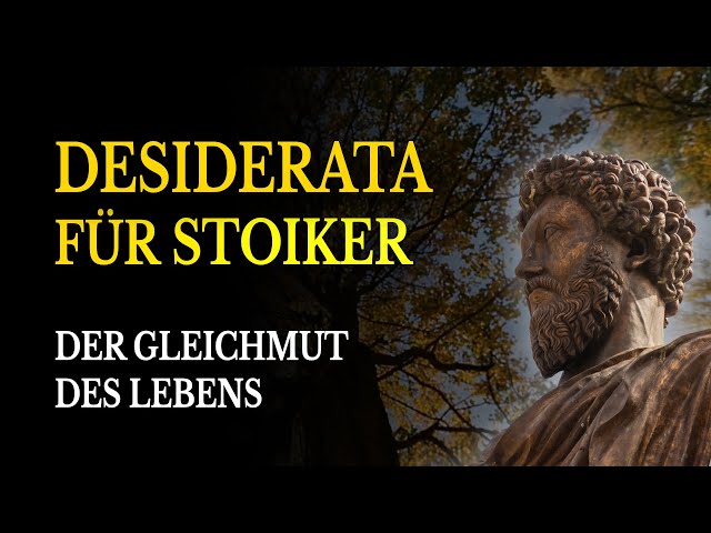 Video thumbnail for Stoische Desiderata: Geh aufrecht – auch wenn das Leben laut ist