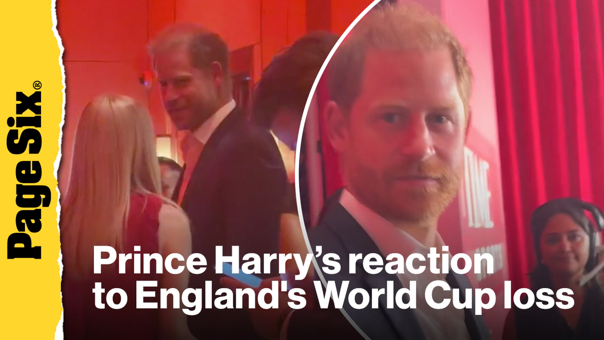 Video thumbnail for Prince Harry shares his unfiltered reaction to England's heartbreaking World Cup loss