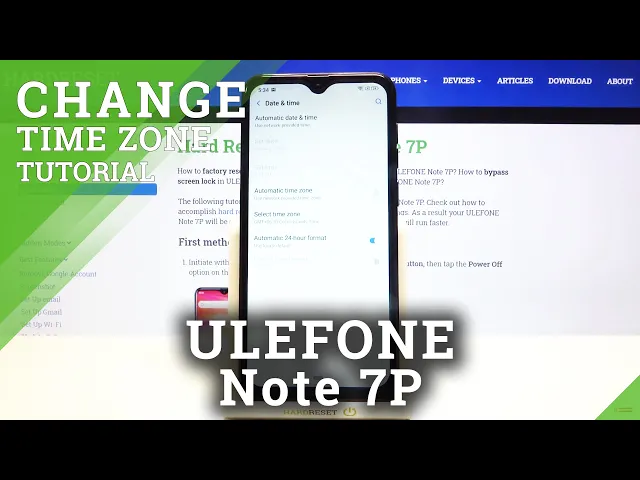 Video thumbnail for How to Set Up Date & Time in ULEFONE Note 7P - Time Zone Settings
