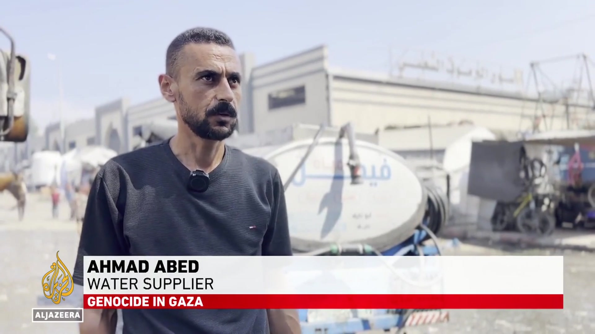 'Video thumbnail for Gaza’s water supply crippled as Israel destroys desalination plants, wells and blocks fuel'