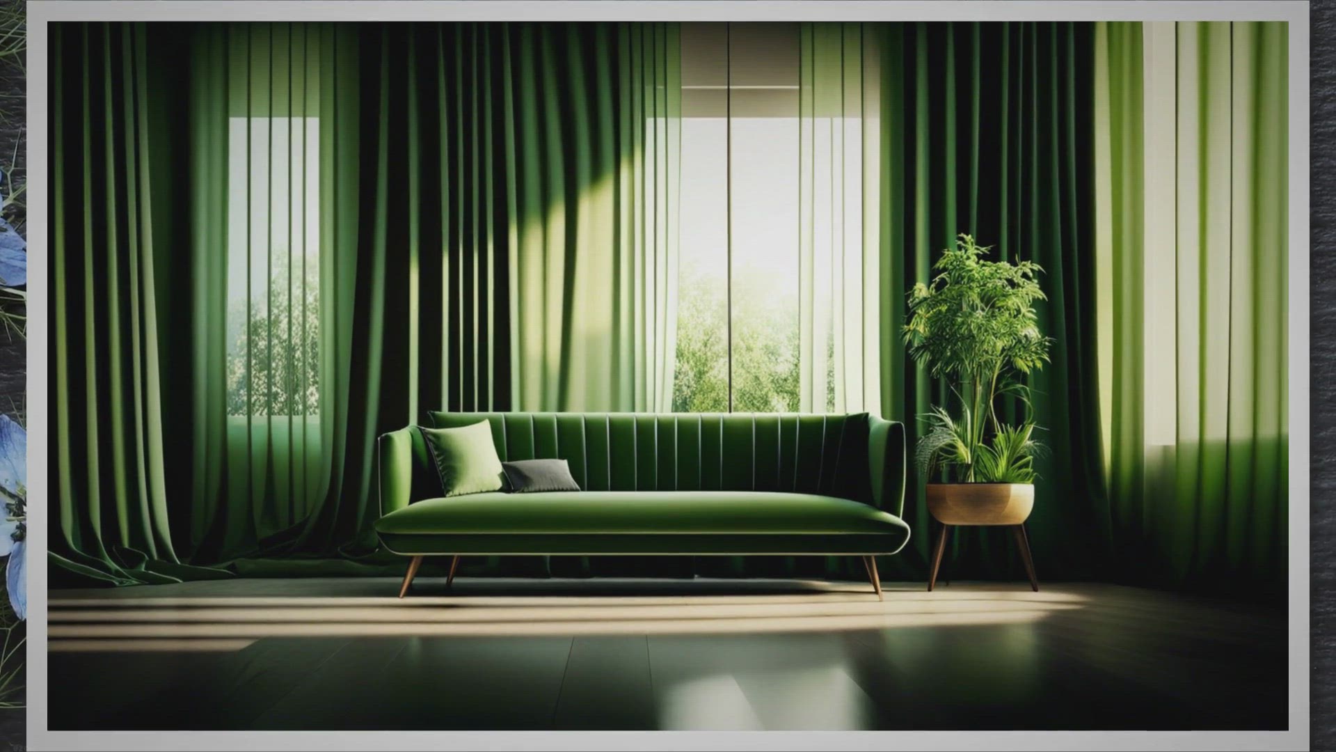 'Video thumbnail for 10 Creative Green Walls Curtain Ideas: Transform Your Space into an Enchanting Oasis'