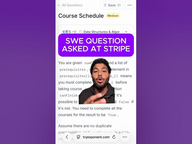Video thumbnail for SWE question at Stripe!