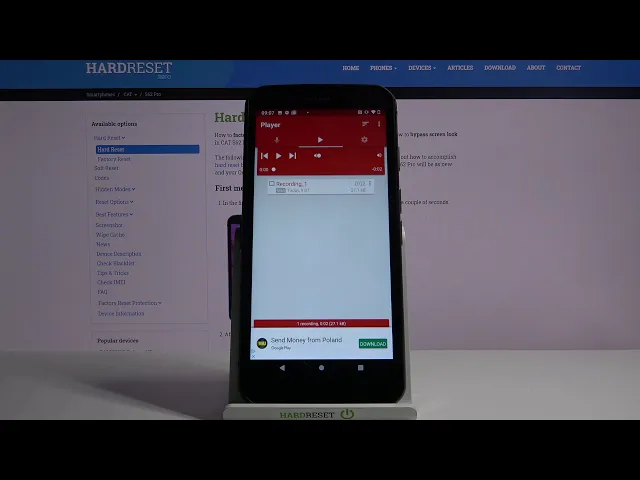Video thumbnail for Sound Recorder - Record Voice on CAT S62 Pro