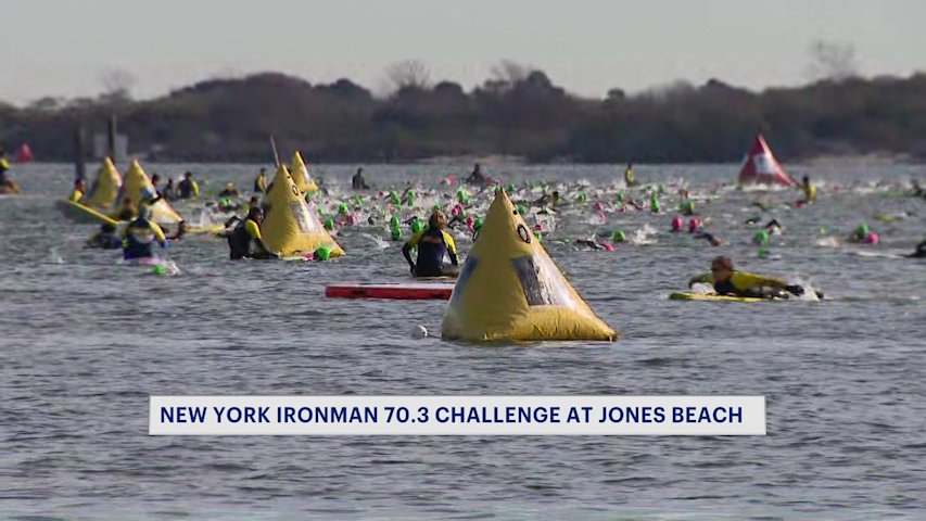 Video thumbnail for Northwell Ironman Competition returns to Jones Beach after weather delay
