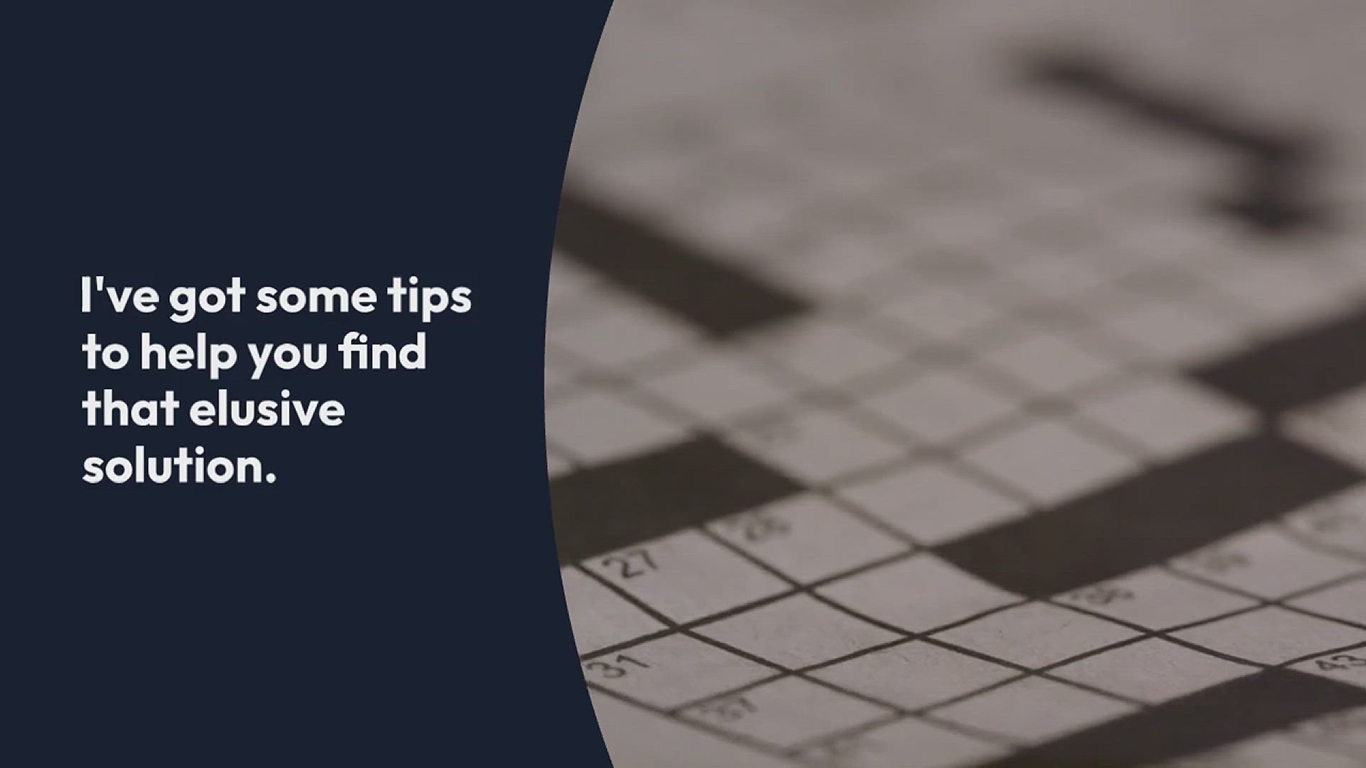 Video thumbnail for Find a crossword solution : Crossword puzzle