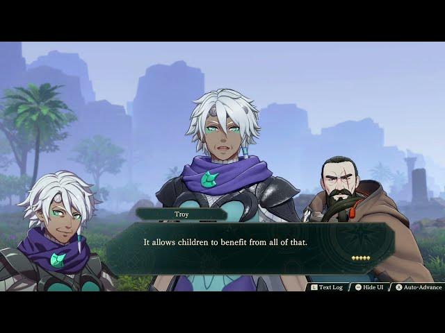 Video thumbnail for Fire Emblem: Fortune's Weave - 1 Theodora Path Ch 9: Talk with Troy | Theodora Meets Long