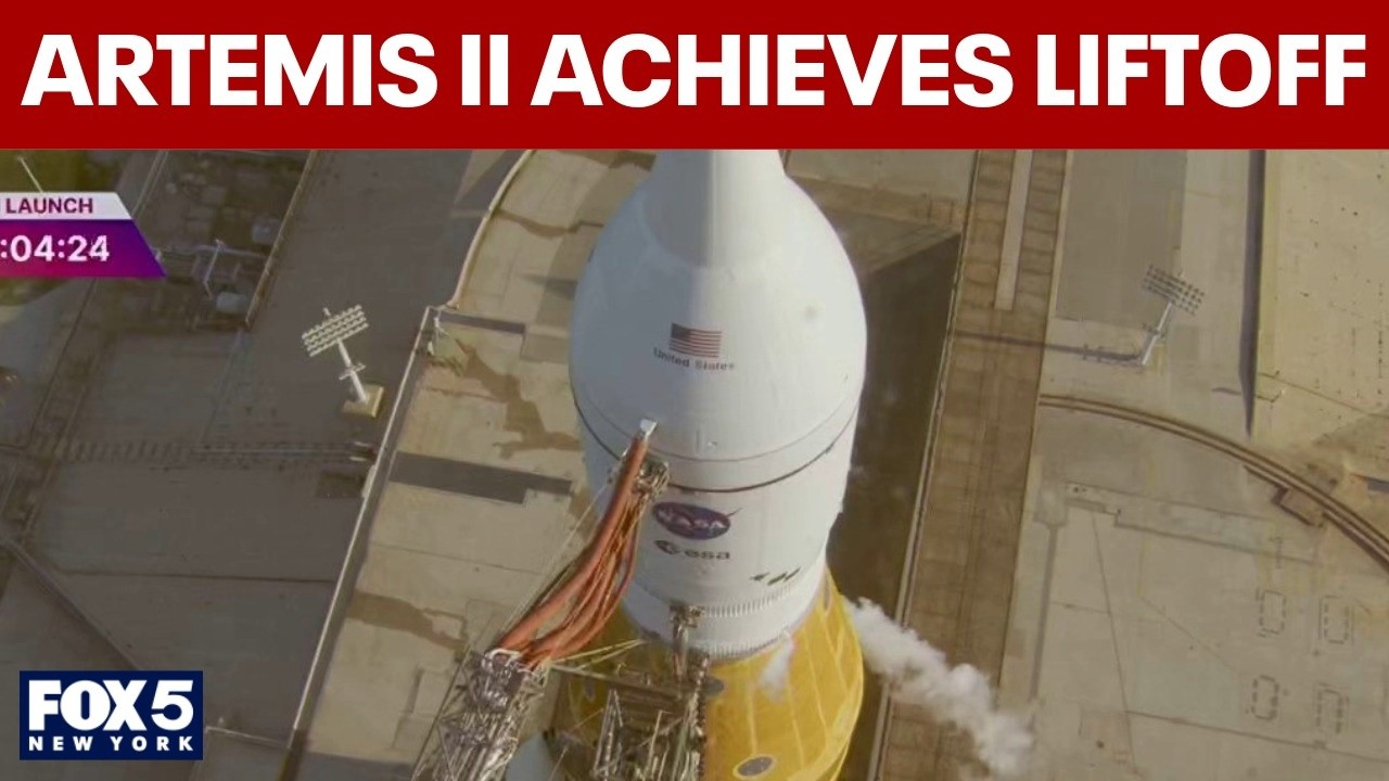 Video thumbnail for Artemis II succesfully launches into space