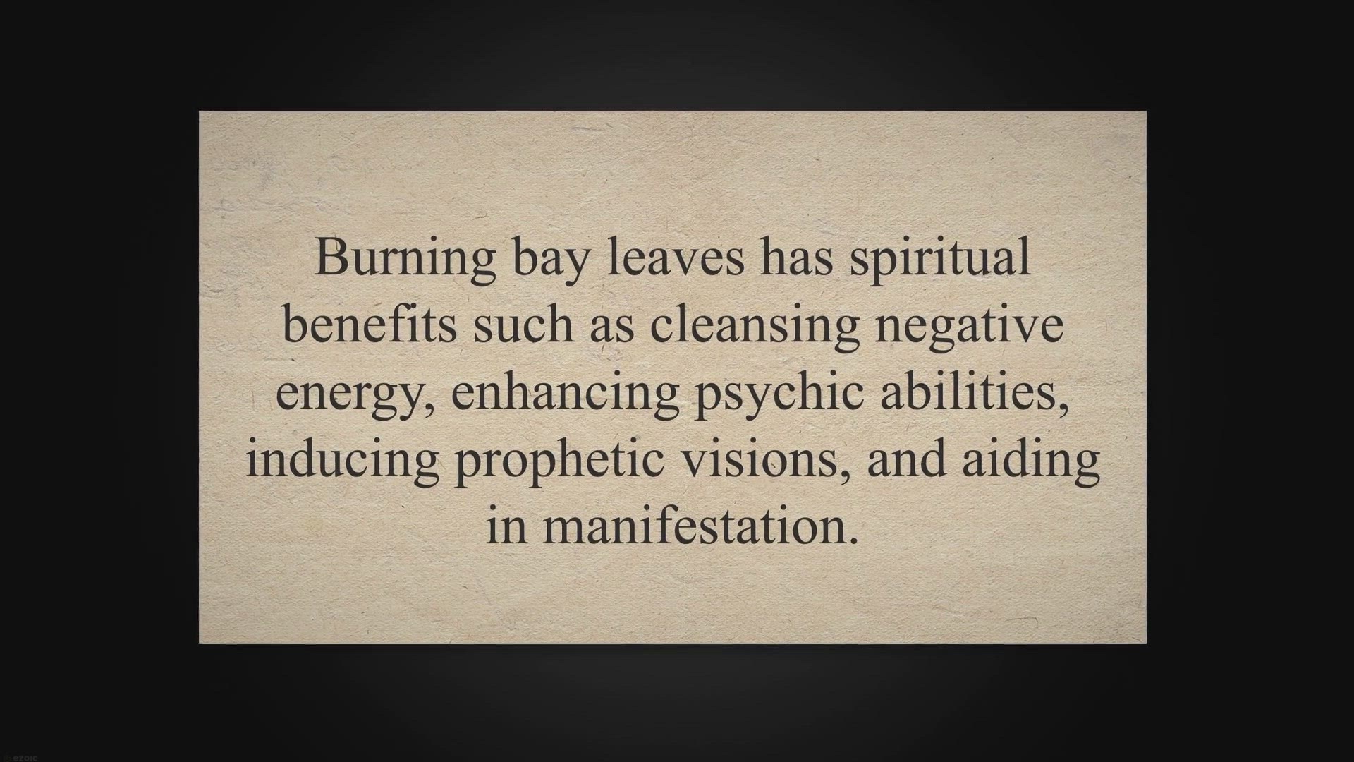 Video thumbnail for The Spiritual Benefits of Burning Bay Leaves