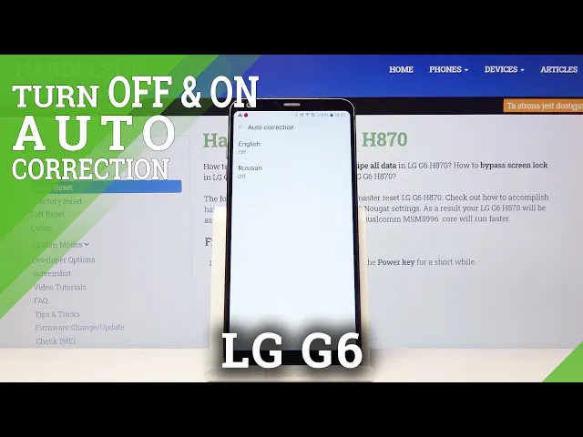 Video thumbnail for How to Activate AutoCorrection in LG G6 – Turn On / Off Autocorrect