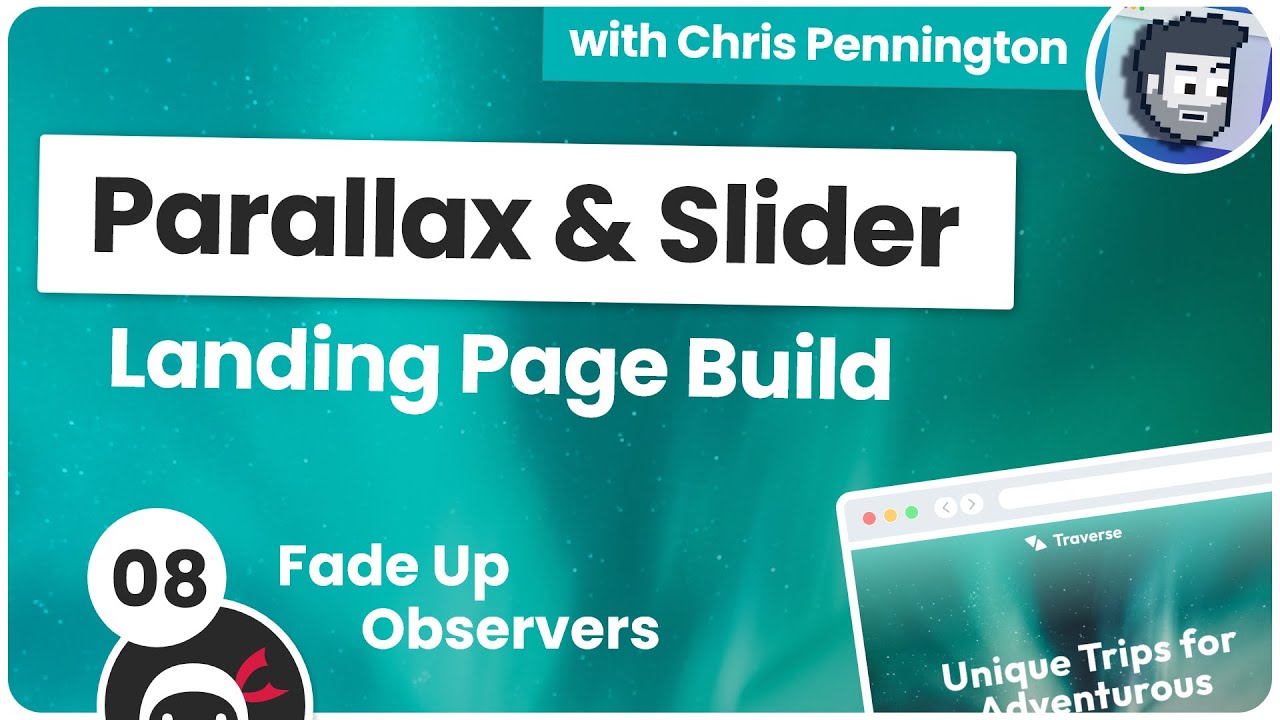 'Video thumbnail for Landing Page Build (with Parallax) #8 - Fade Up Observers'