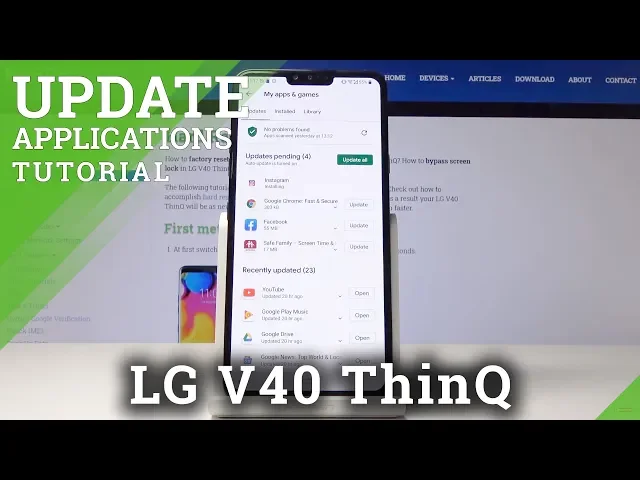 Video thumbnail for How to Update Apps in LG V40 ThinQ