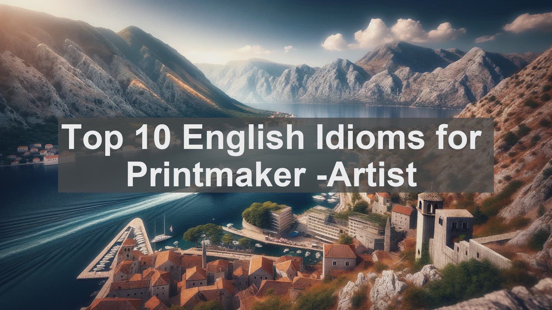 'Video thumbnail for Top 10 English Idioms for Printmaker Artist'