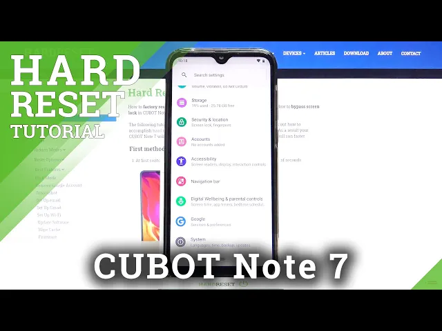 Video thumbnail for How to Hard Reset CUBOT Note 7 – Factory Reset / Wipe Data