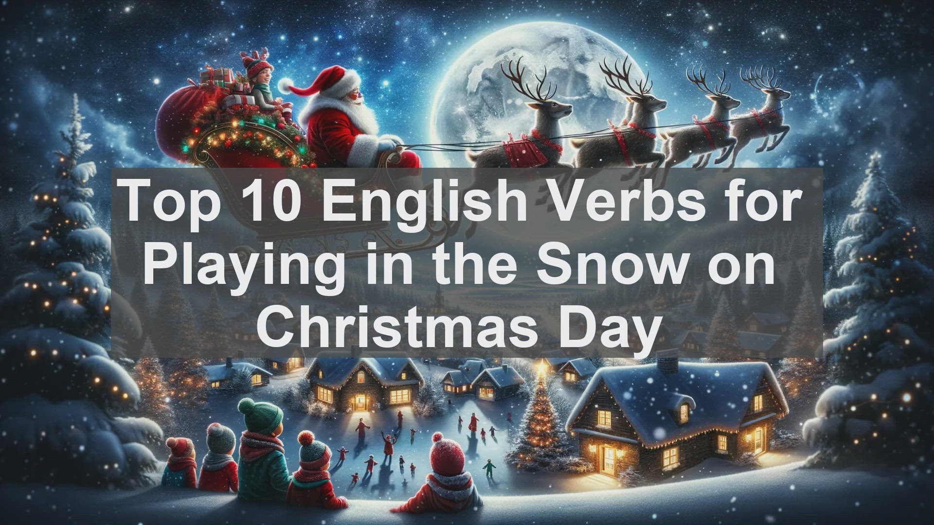 'Video thumbnail for Top 10 English Verbs for Playing in the Snow on Christmas Day'