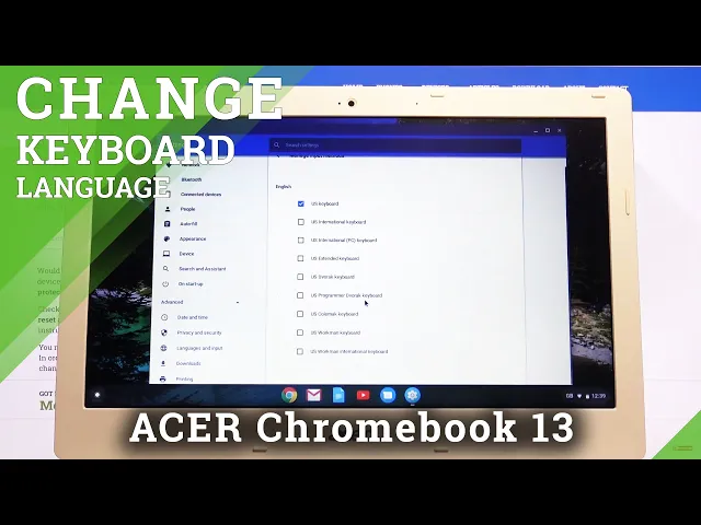 Video thumbnail for How to Change Keyboard Language in ACER Chromebook 13 – Language Settings