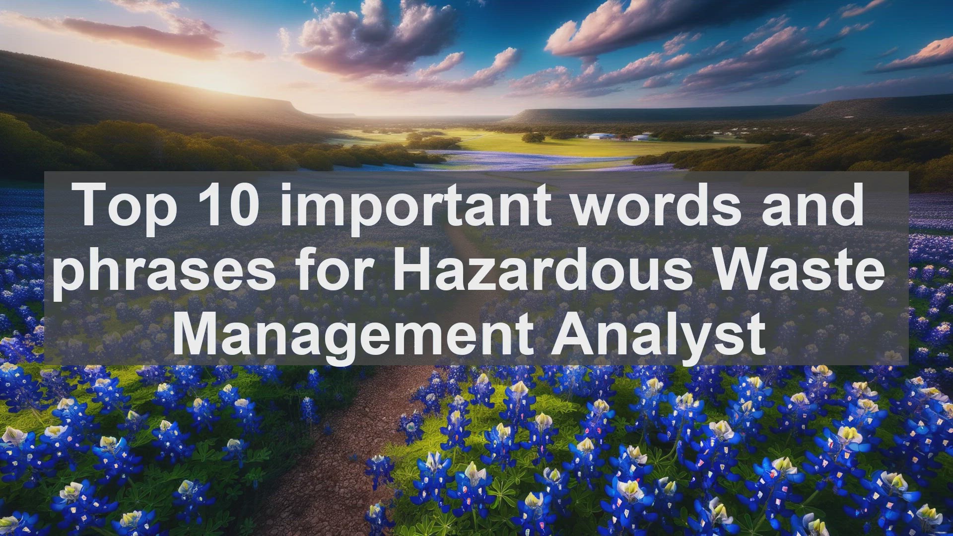 'Video thumbnail for Top 10 important words and phrases for Hazardous Waste Management Analyst'
