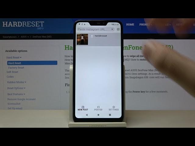 Video thumbnail for ASUS ZenFone Max M2 - How to Download Picture from Instagram & Save Image