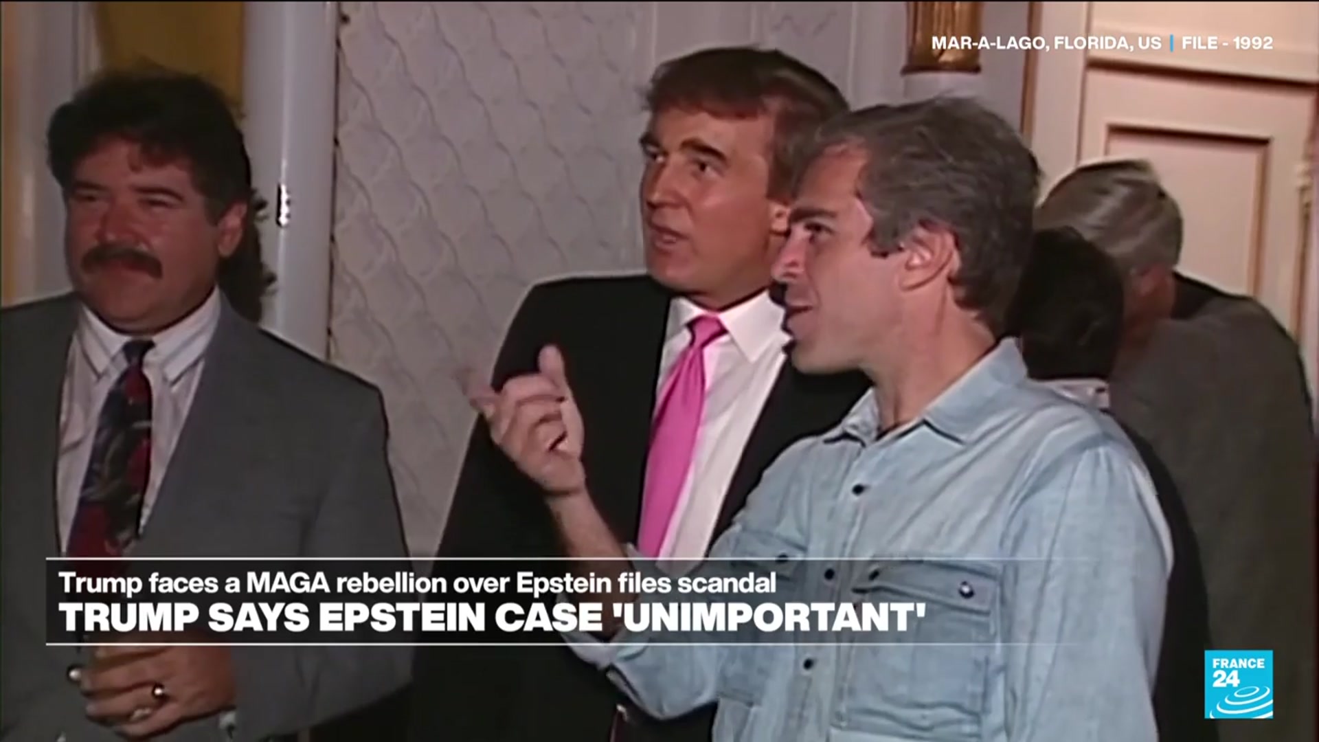 'Video thumbnail for Trump lashes out at MAGA base as Epstein row escalates'