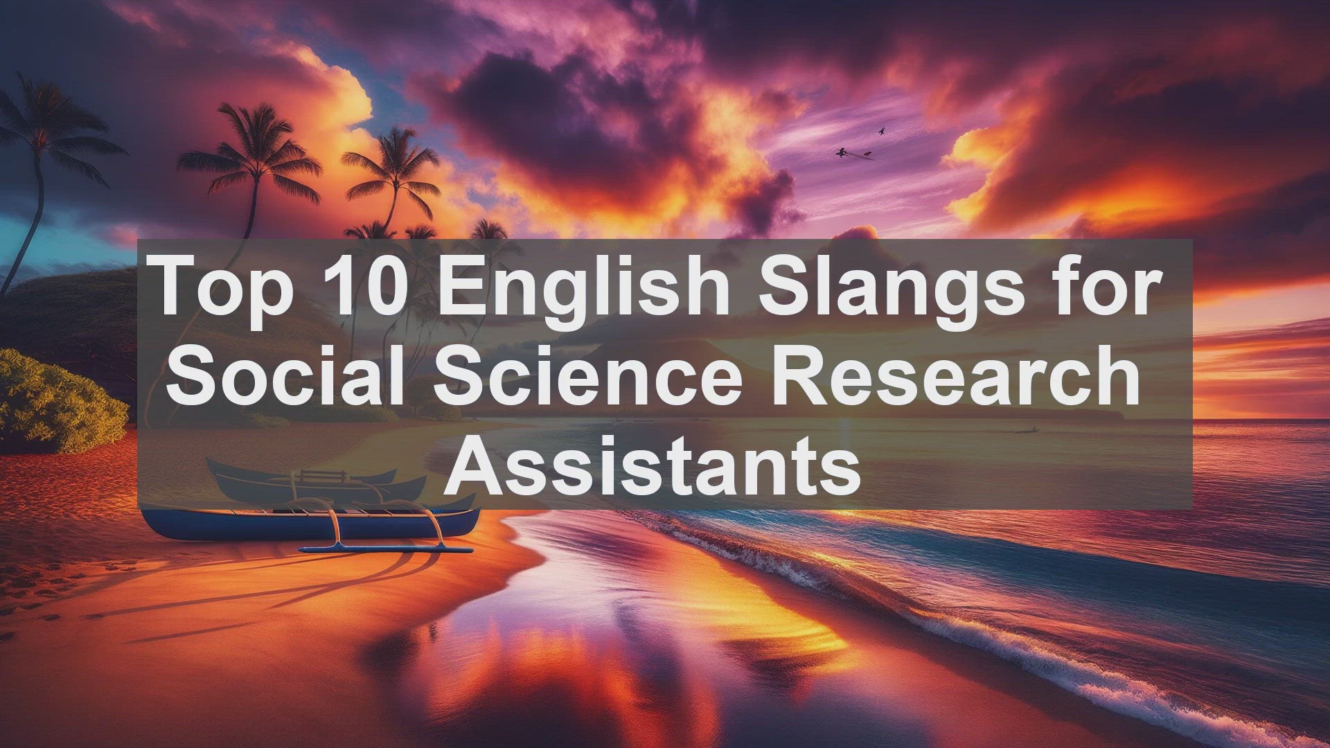 'Video thumbnail for Top 10 English Slangs for Social Science Research Assistants'