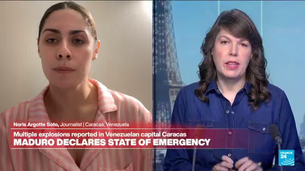 Video thumbnail for Venezuela: At least 7 explosions and low-flying aircraft heard in Caracas