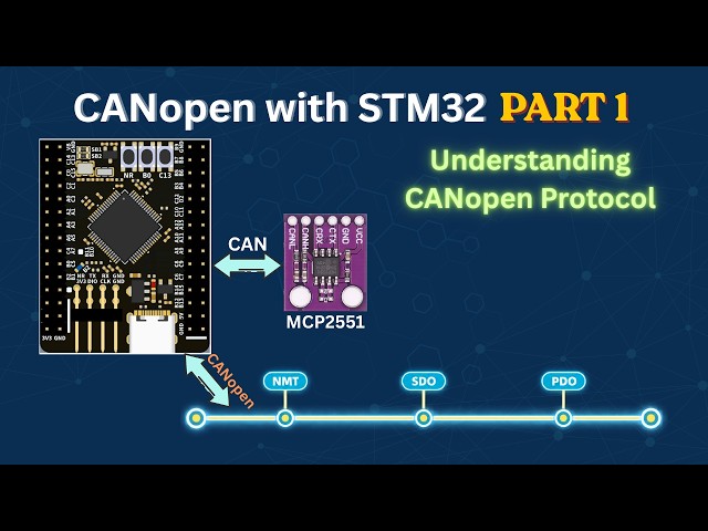 Video thumbnail for STM32 CANopen Tutorial (PART 1) − Introduction to CANopen Protocol