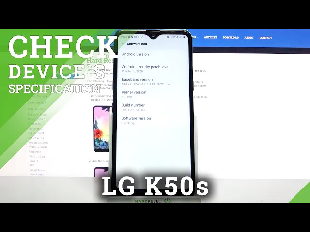 Video thumbnail for How to Check Phone Specification in LG K50S – Model Information