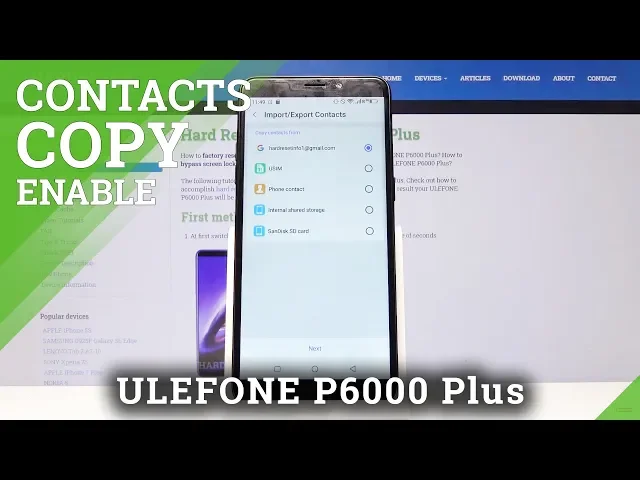 Video thumbnail for How to Copy Vontacts on ULEFONE P6000 Plus - Transfer Contacts