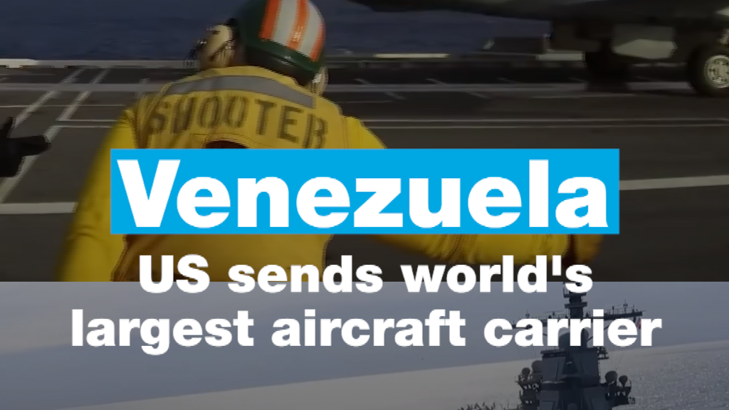 Video thumbnail for Venezuela: Tensions rise as US sends world's largest aircraft carrier