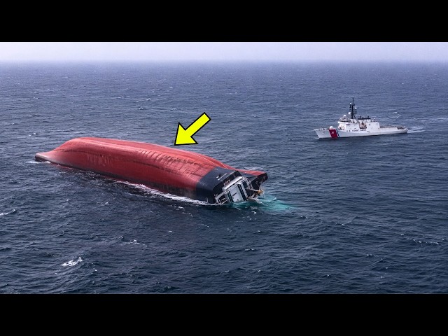 Video thumbnail for Container Ship Vanishes in a Typhoon—Coast Guard Finds It Upside Down Days Later