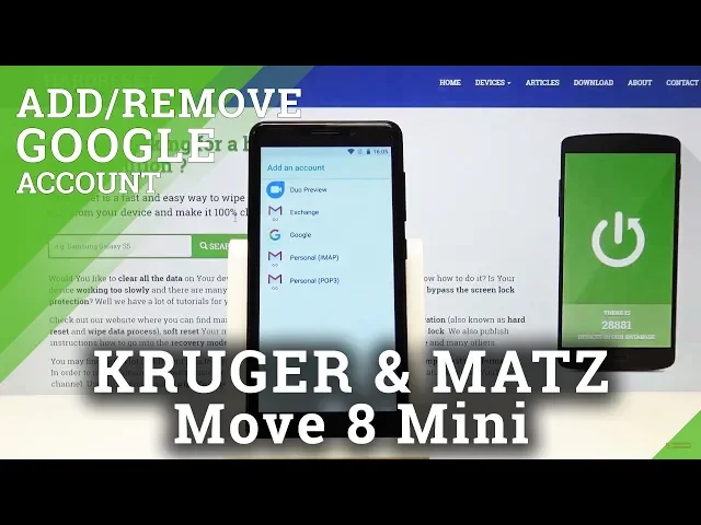 Video thumbnail for How to Add & Remove Google Account in KRUGER & MATZ Move 8 Mini- Create Google User