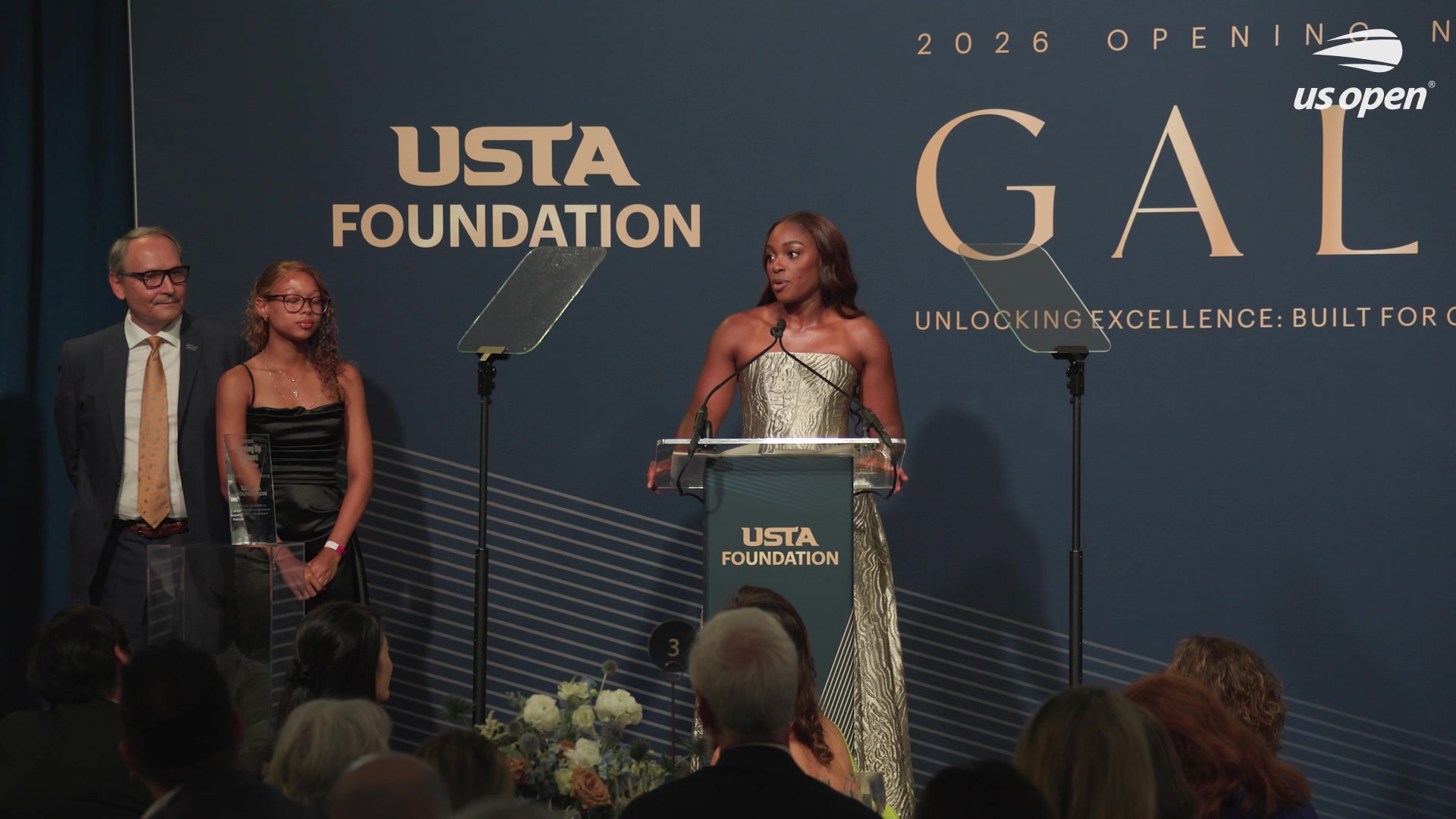 Video thumbnail for Sloane Stephens’ accepts Serving Up Dreams Award at the US Open