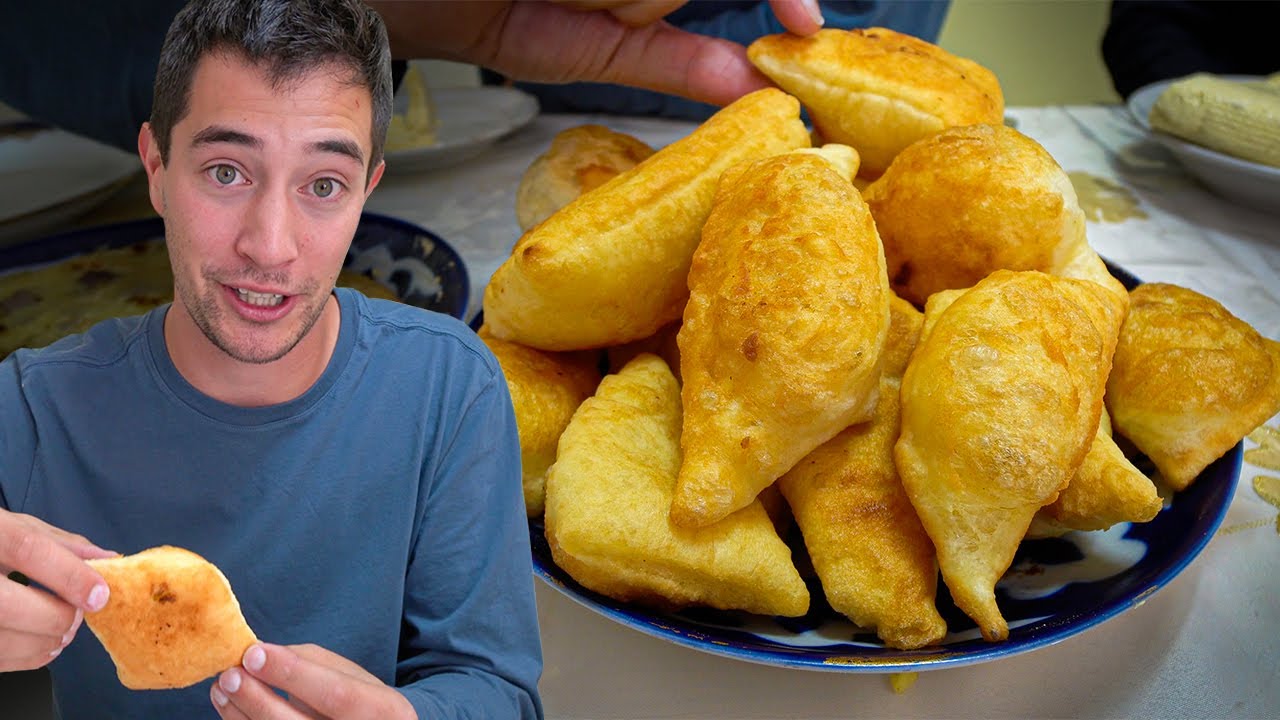 Video thumbnail for KYRGYZSTAN VILLAGE FOOD Homemade BALKAR Food + Cheese Making!! (You've NEVER Seen This Before!)