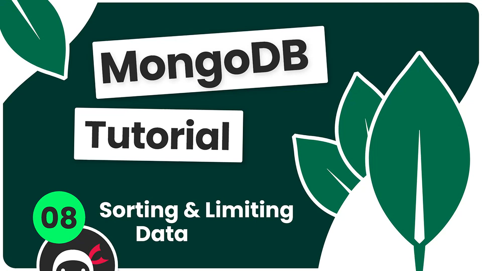'Video thumbnail for Complete MongoDB Tutorial #8 - Sorting & Limiting Data'