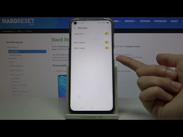 Video thumbnail for Manage Camera Watermarks Feature in OPPO A74 5G - Sign Your Picture
