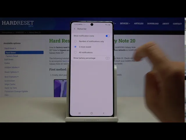 Video thumbnail for How to Locate Battery Percentage in SAMSUNG Galaxy Note 20 - Battery Settings