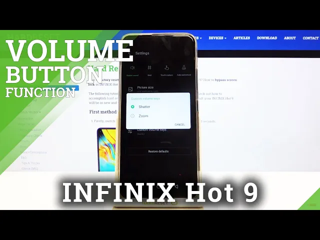 Video thumbnail for How to Change Volume Buttons Function on INFINIX Hot 9 – Camera Settings