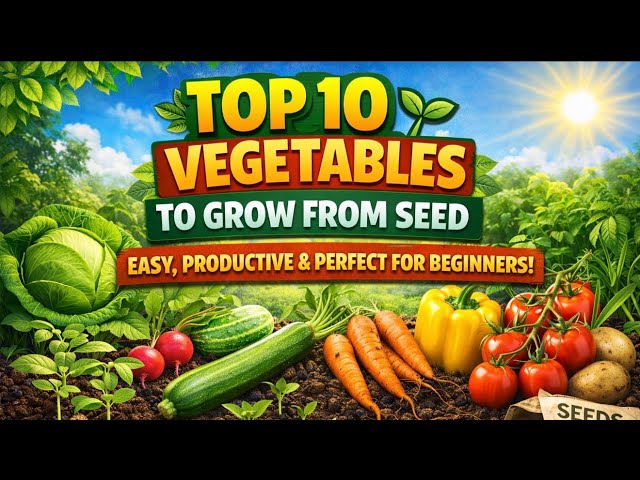 Video thumbnail for Top 10 Vegetables to Grow From Seed  Easy, Productive & Perfect for Beginners!