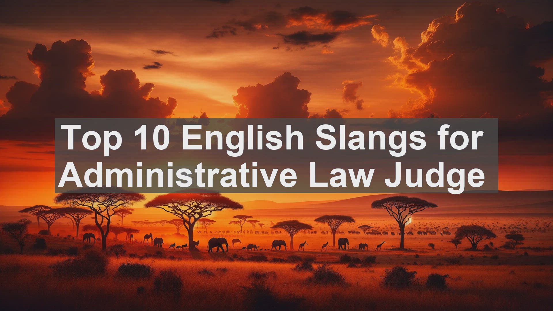 'Video thumbnail for Top 10 English Slangs for Administrative Law Judge'